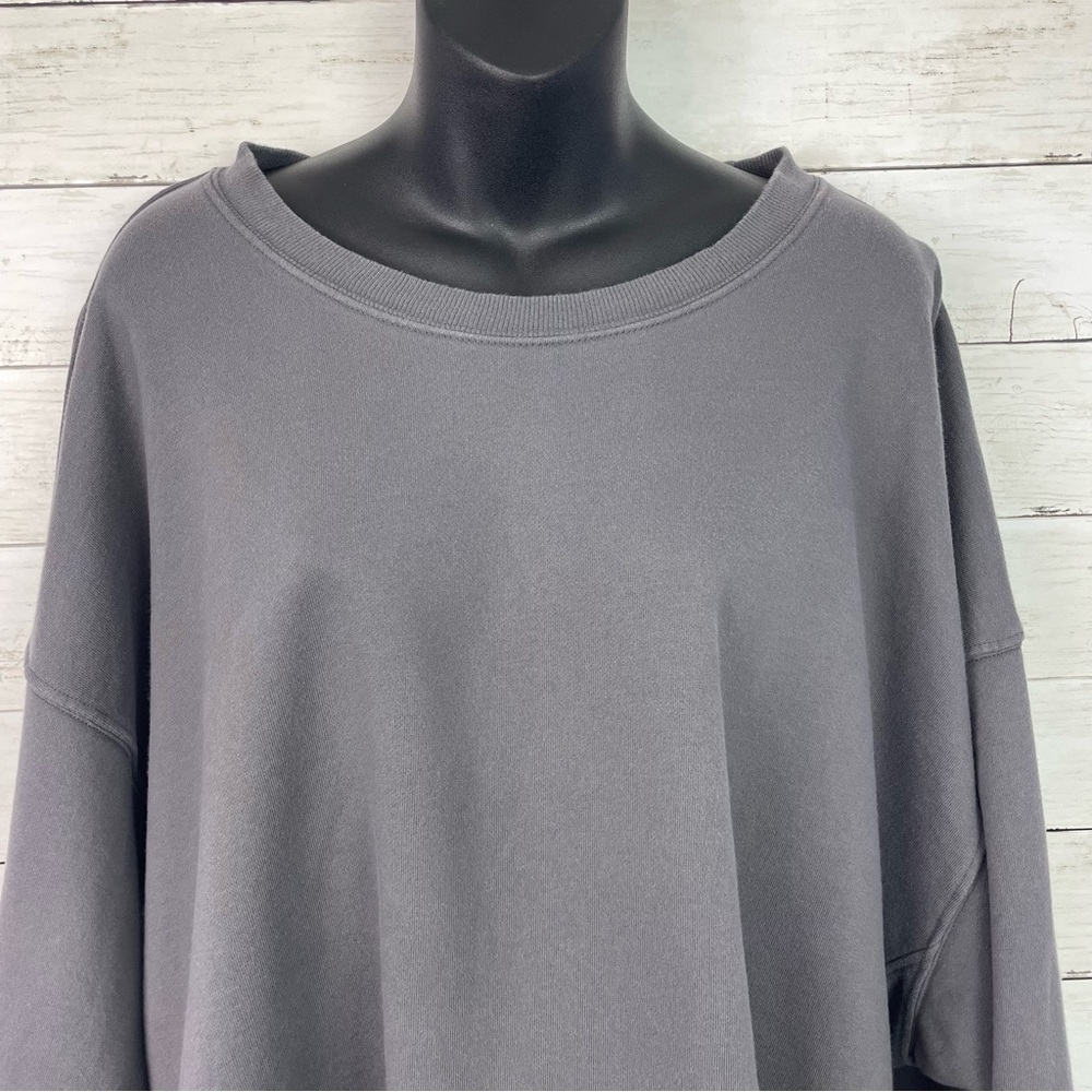 Daily Drills Oversized Crew Neck Sweatshirt Unisex M/L Vintage Black - Picture 3 of 15